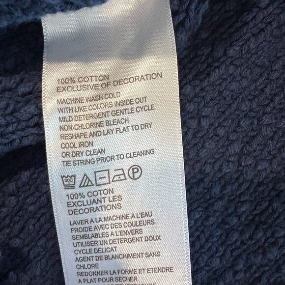 Tommy Bahama Eden Bay Tunic Knit Sweater Womens Sz. Small Navy Beach Embroidered - Picture 10 of 11